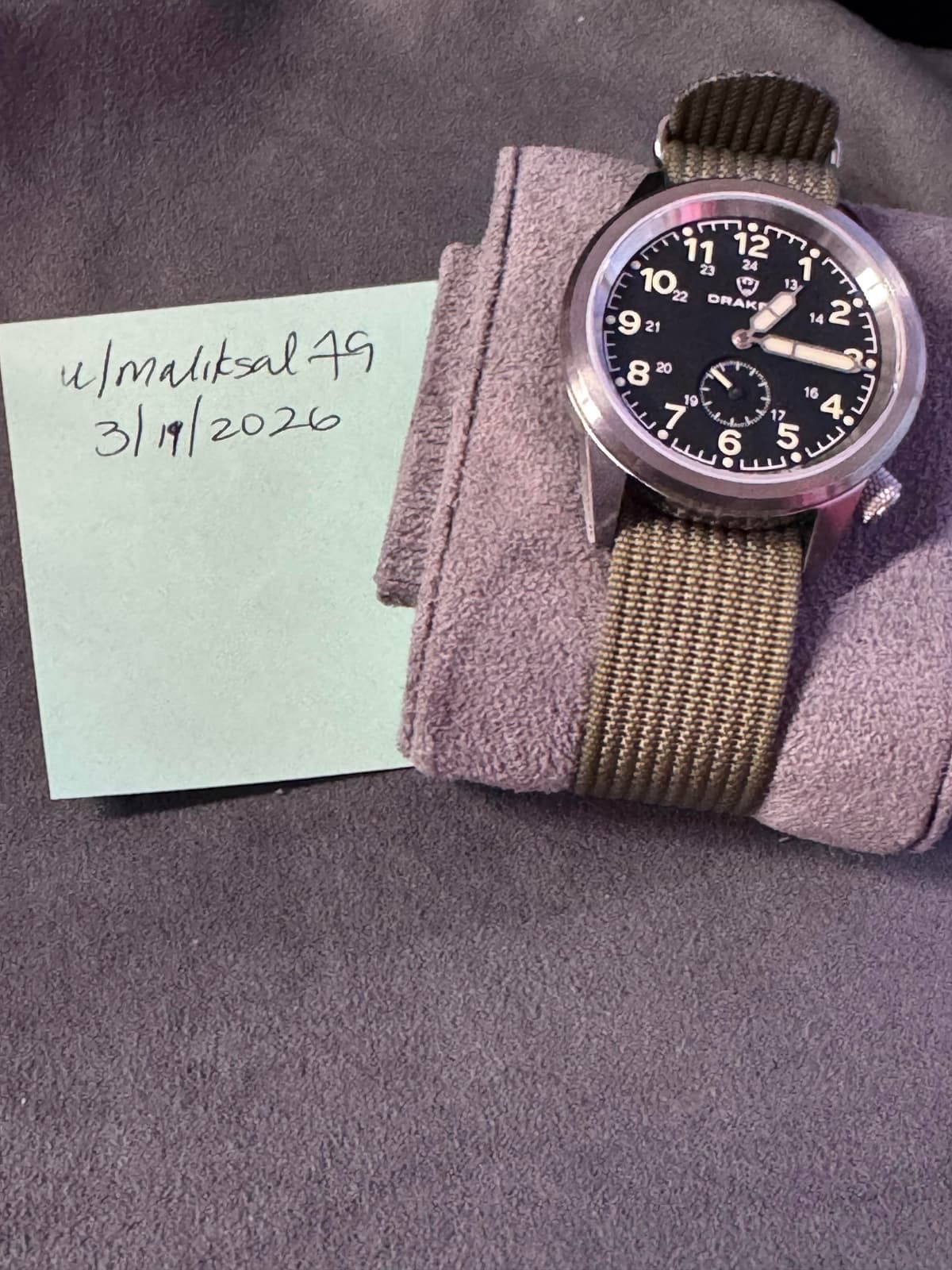 [WTS] Draken Aoraki Field Watch (Reduced/Repost)