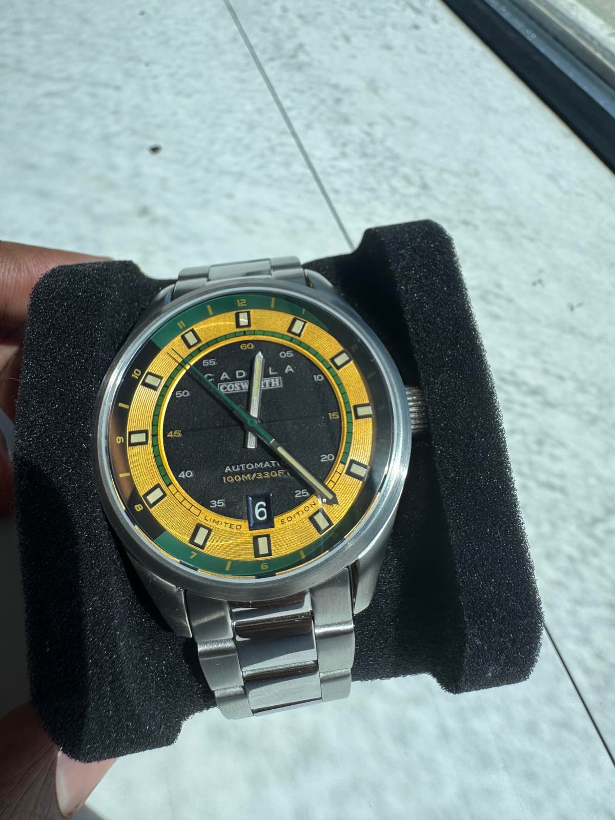 [WTS] Cadola x Cosworth Limited Edition Automatic – Green/Yellow Dial – Excellent - 175$