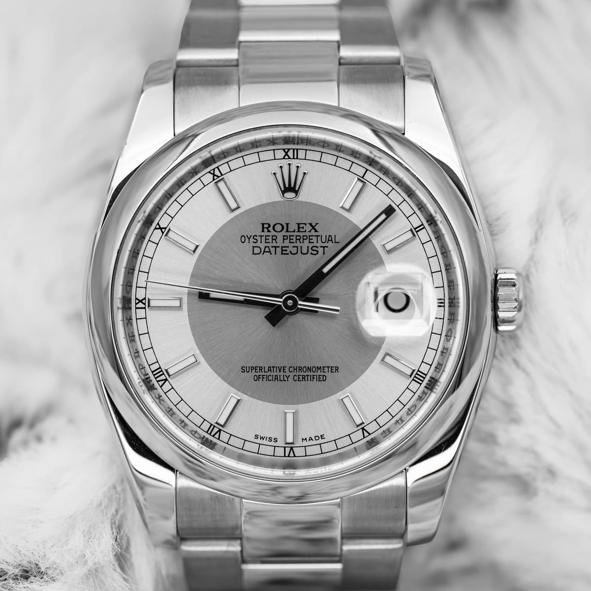 [WTS] 2009 Rolex Datejust 116200 Silver Tuxedo Dial 36mm Steel Oyster Bracelet B+P