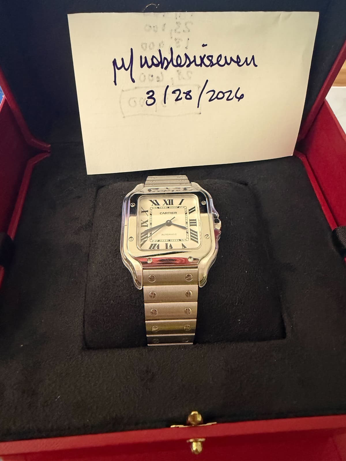 [WTS] NIB 2026 Cartier Santos Medium WSSA0029