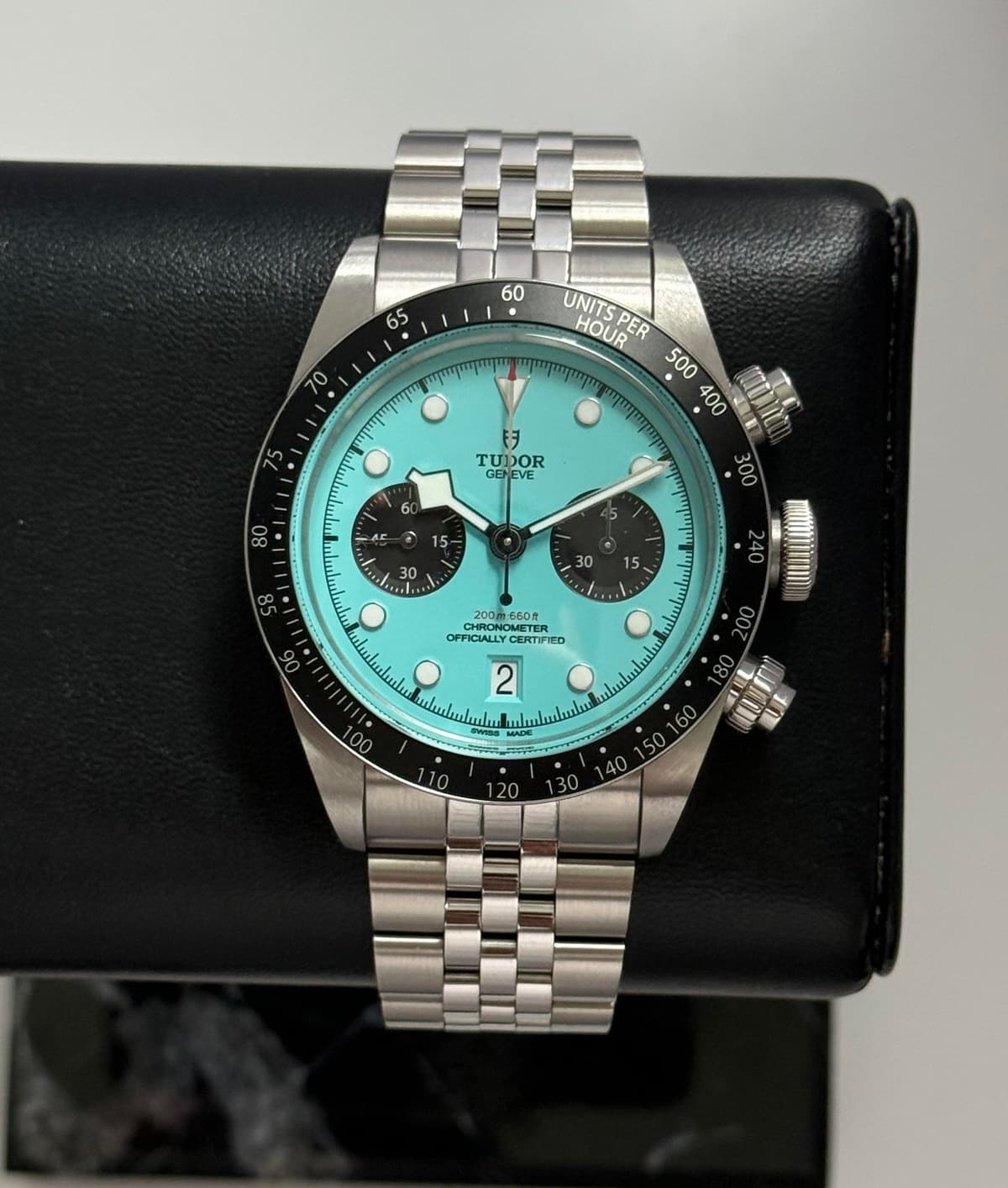 [WTS] Tudor Black Bay Chrono “Tiffany / Flamingo Blue” 79360N – Full Set (2025) – $9,950