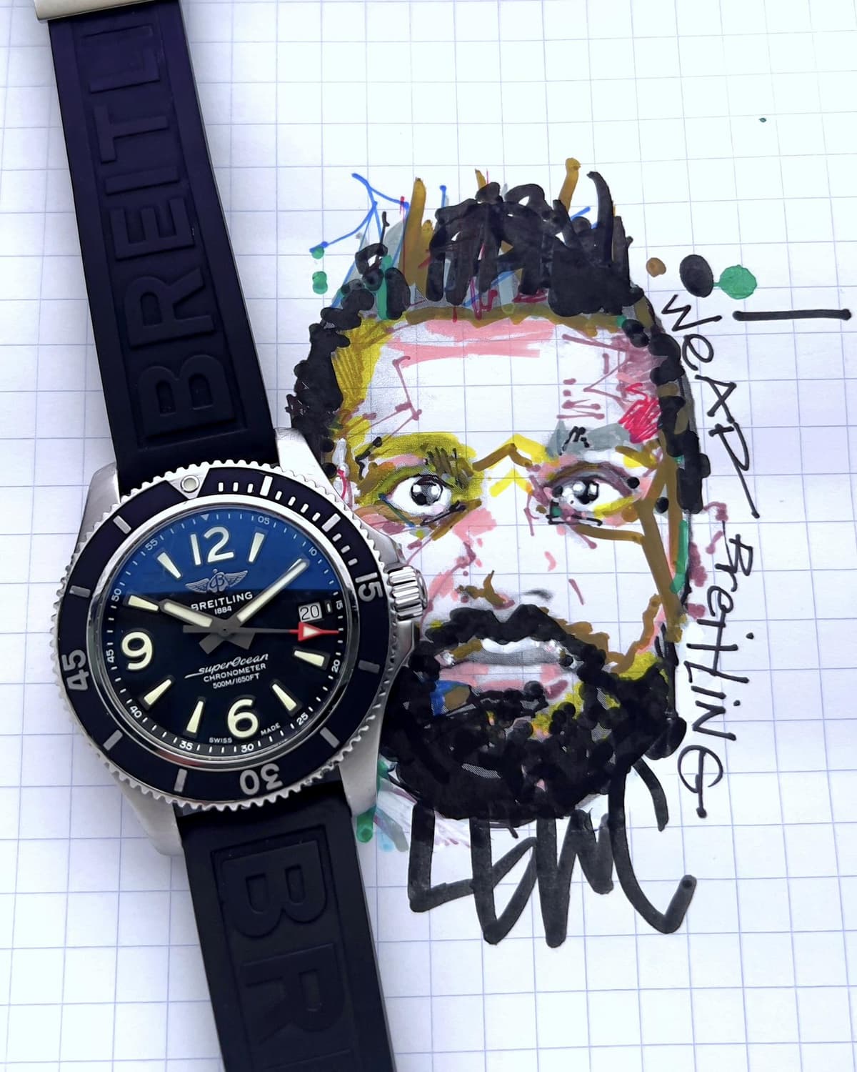 [WTS] “____ “ …guys wear… Breitling Superocean 42 Black ref. A17366021b1s1