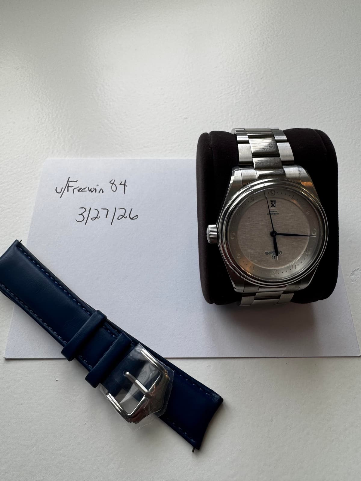 [WTS] Dufrane Waterloo | Silver Linen Dial | Thermal Blued Hands | New | $800