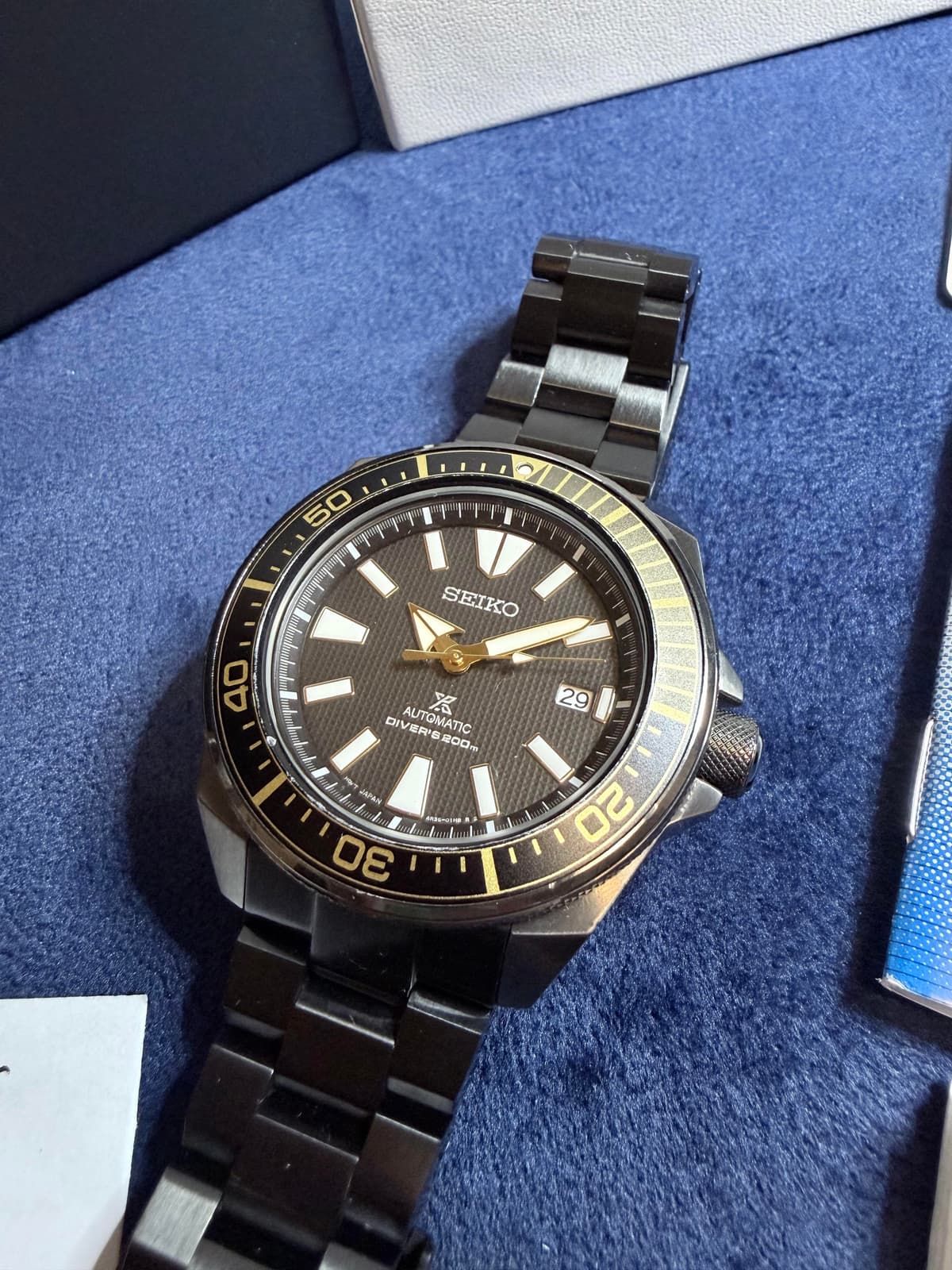 [WTS] Seiko SRPB55 Samurai Black-Gold Gilded Samurai $320