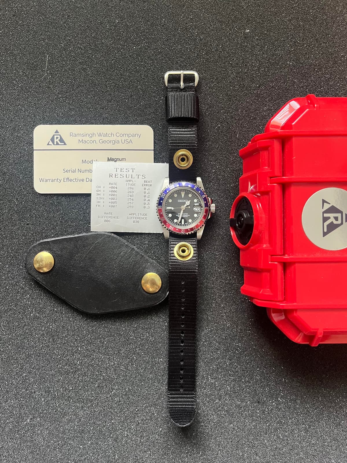 [WTS] R Watch Co. Magnum – New in Box - Seiko GMT Pepsi Homage, NH34 - Full Set