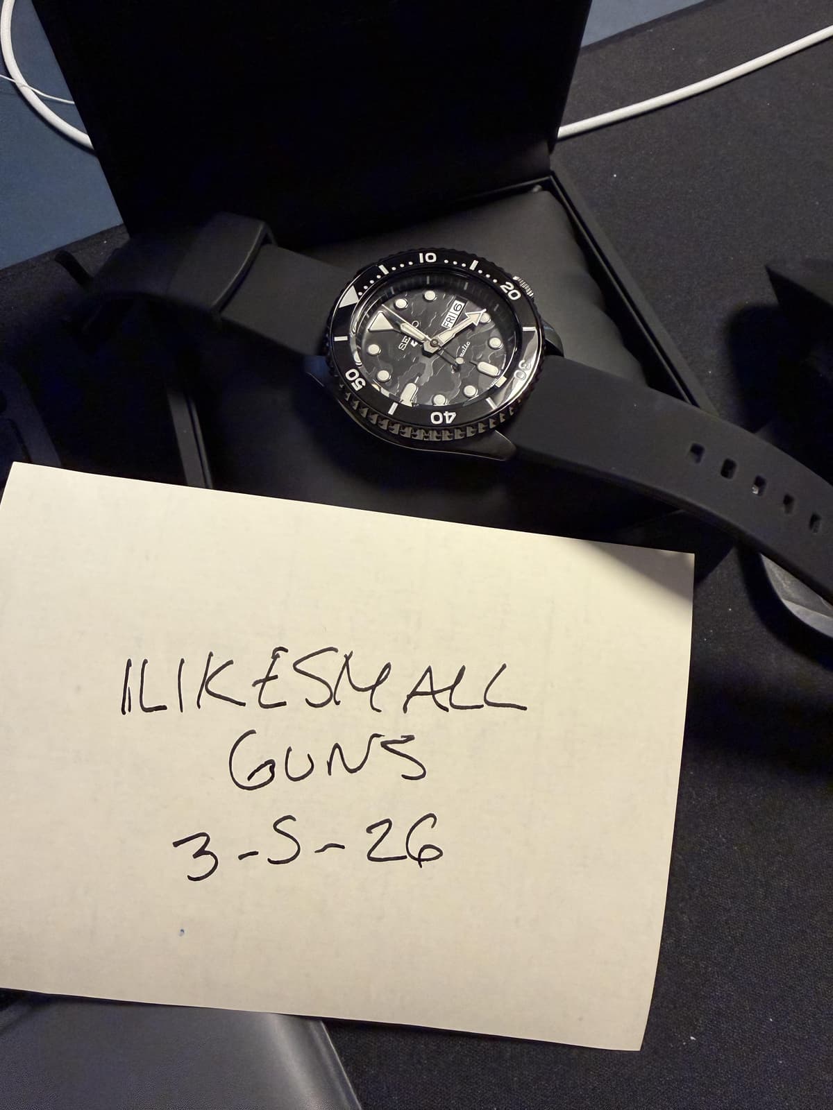[WTS] Seiko 5 limited edition black camo $230