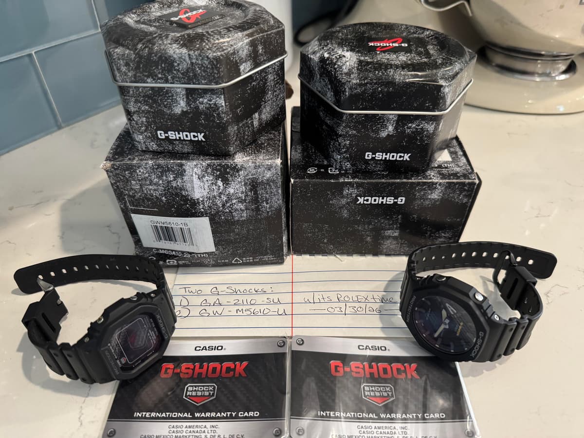 [WTS] Pair of G-Shocks.. GW-M5610-1B “Square” & GA-2100 “Casioak”