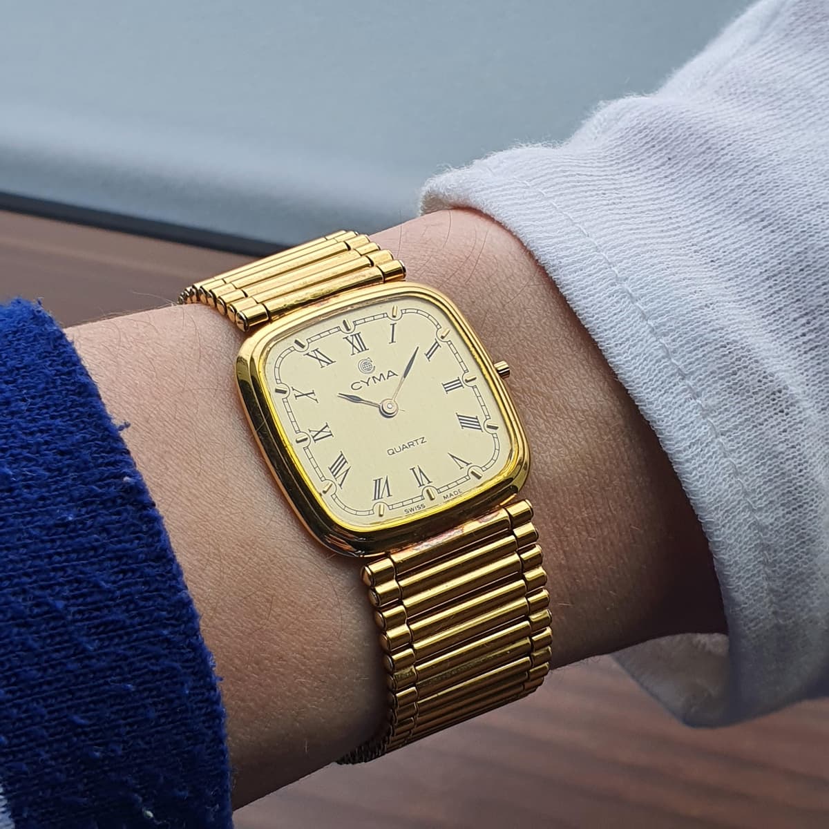 [WTS] CYMA 1980s Swiss-Made "Extra Flat B-101" High Grade 13J cal.131 (ETA 282.002) Original Bandolier Bracelet $225 Crazy Thin (message me if you can't see the details/description in the comments)