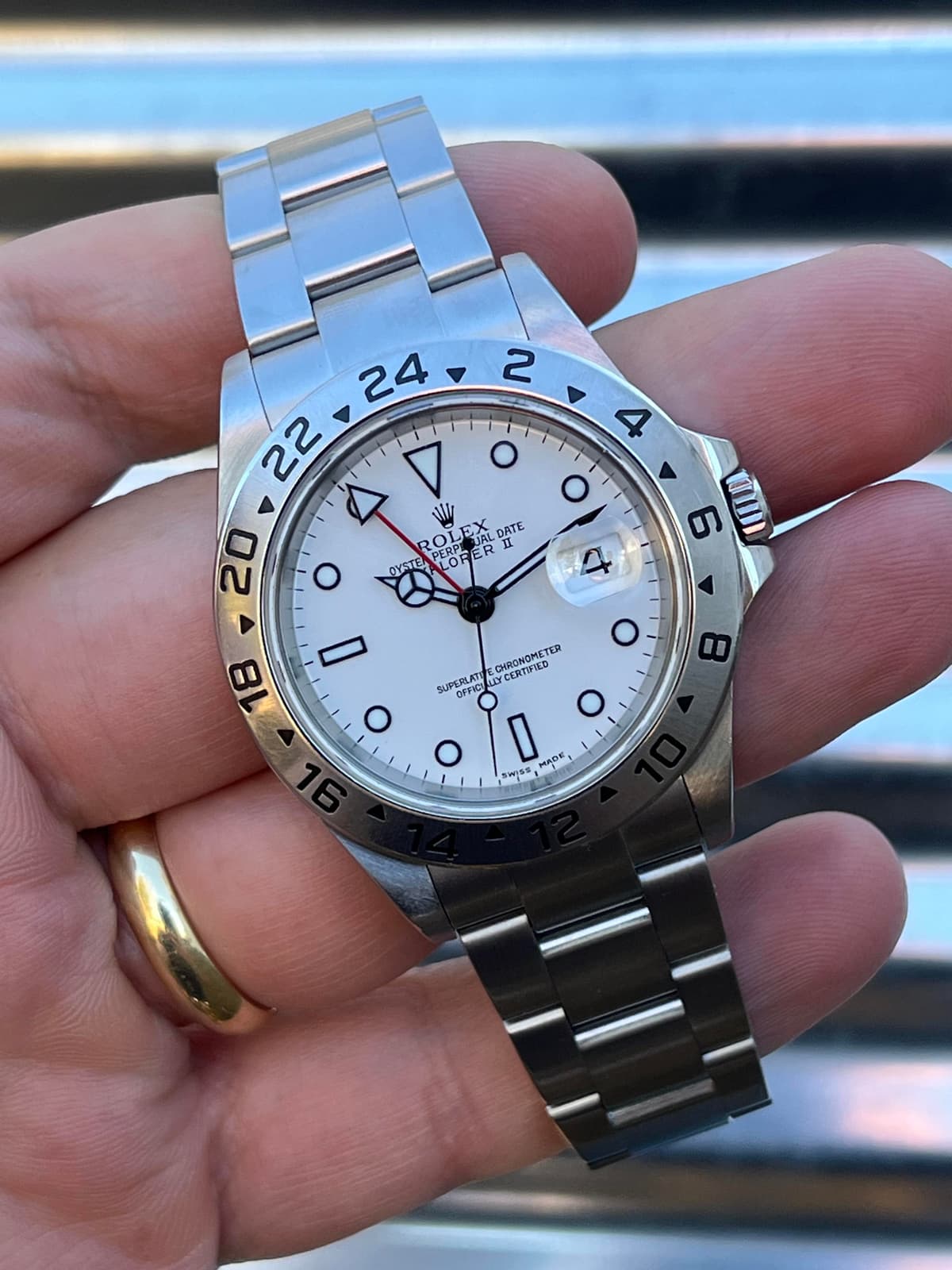 [WTS] Rolex Explorer II Polar / 40mm Ref.16570 / Box & Papers & Service Card with Receipt / $8800