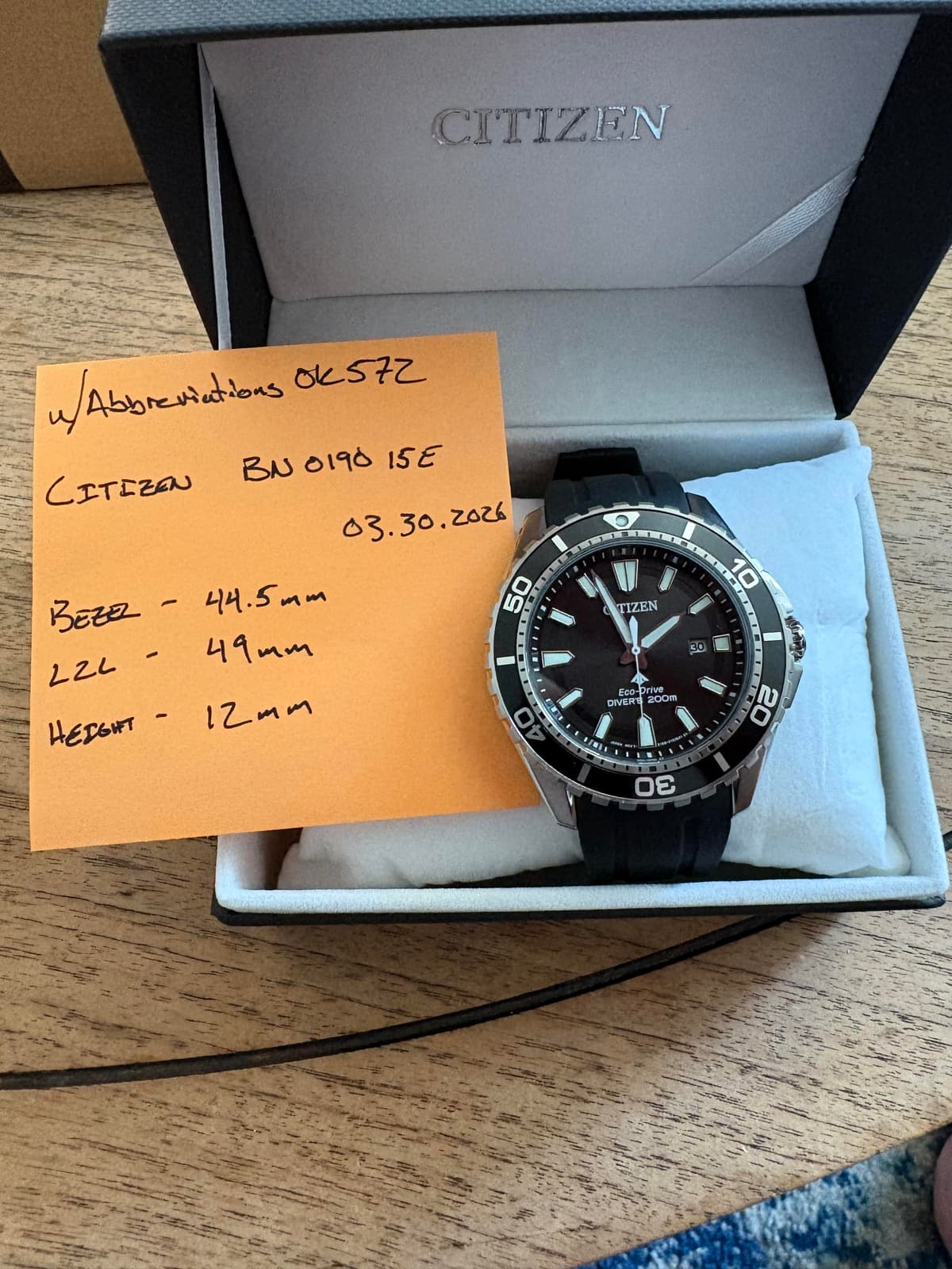 [WTS] Citizen Promaster BN0190