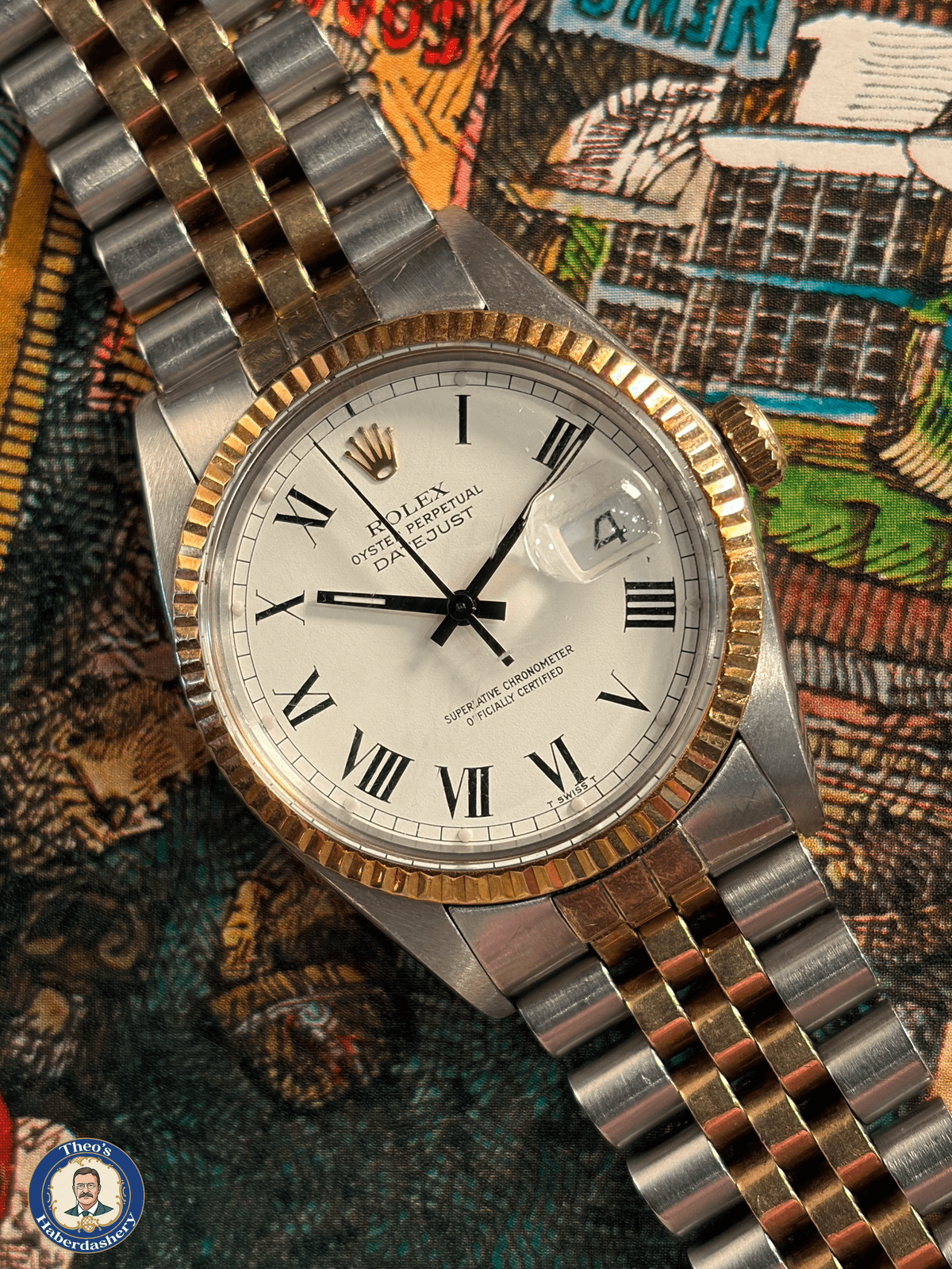 [WTS] Rolex Datejust 16013 Two-Tone 36mm White Roman Dial on Jubilee