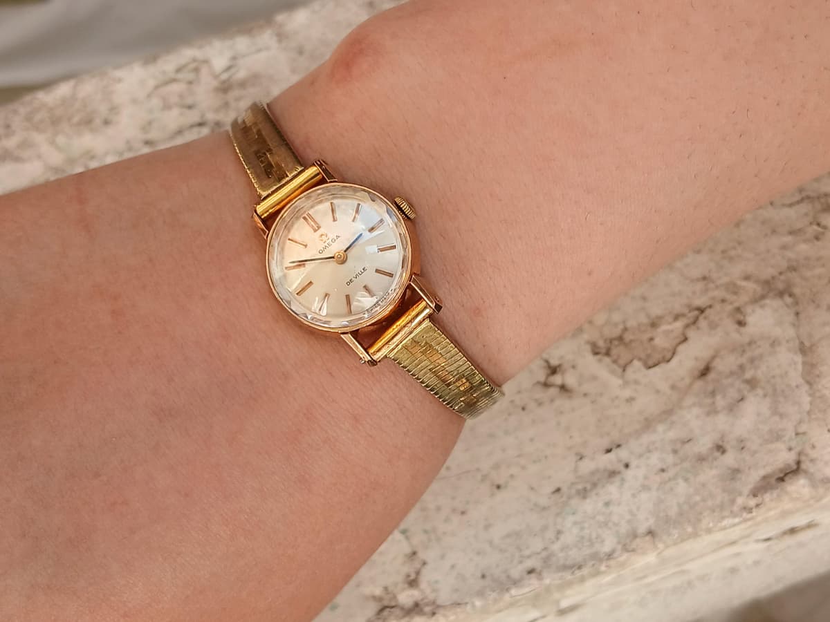 [WTS] Omega Deville Gold Plated Cocktail 511.190 Manual Wind faceted crystal Ladies Watch $250