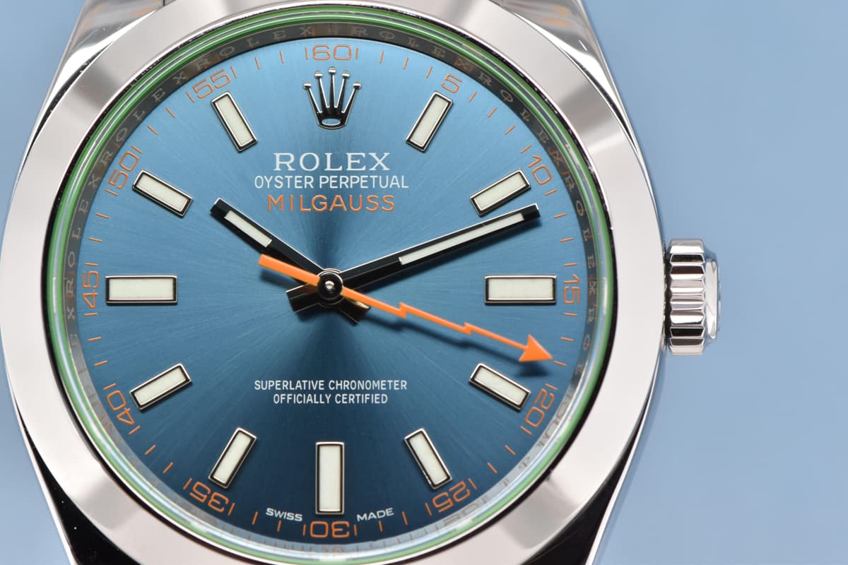 [WTS] 2017 Rolex Milgauss Z-Blue Stainless Steel Green Crystal 116400GV with Card