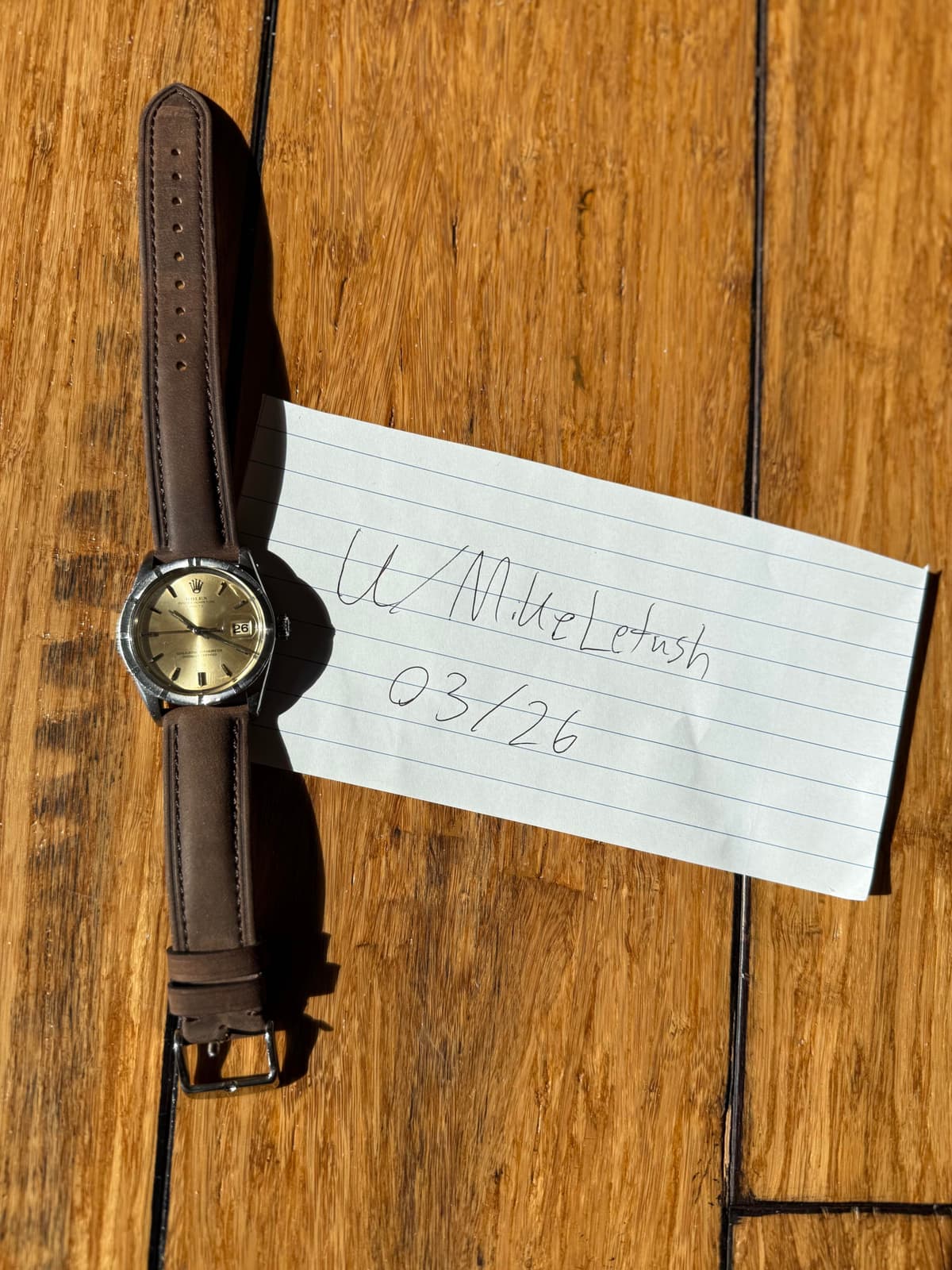 [WTS] Rolex Oyster Perpetual Date Ref. 1501 – Vintage Patina Dial w/ Bracelet + Leather Strap