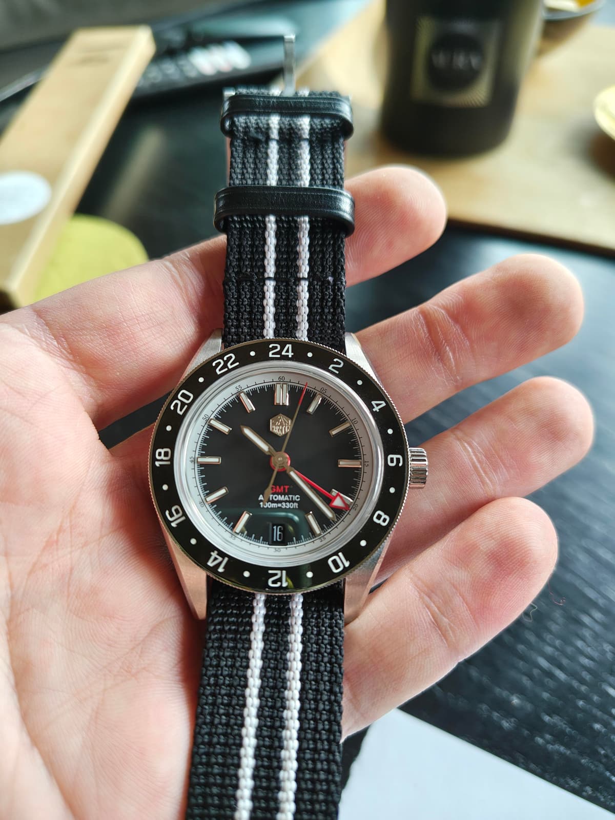 [WTS] San Martin 39mm GMT on NATO, great lume!