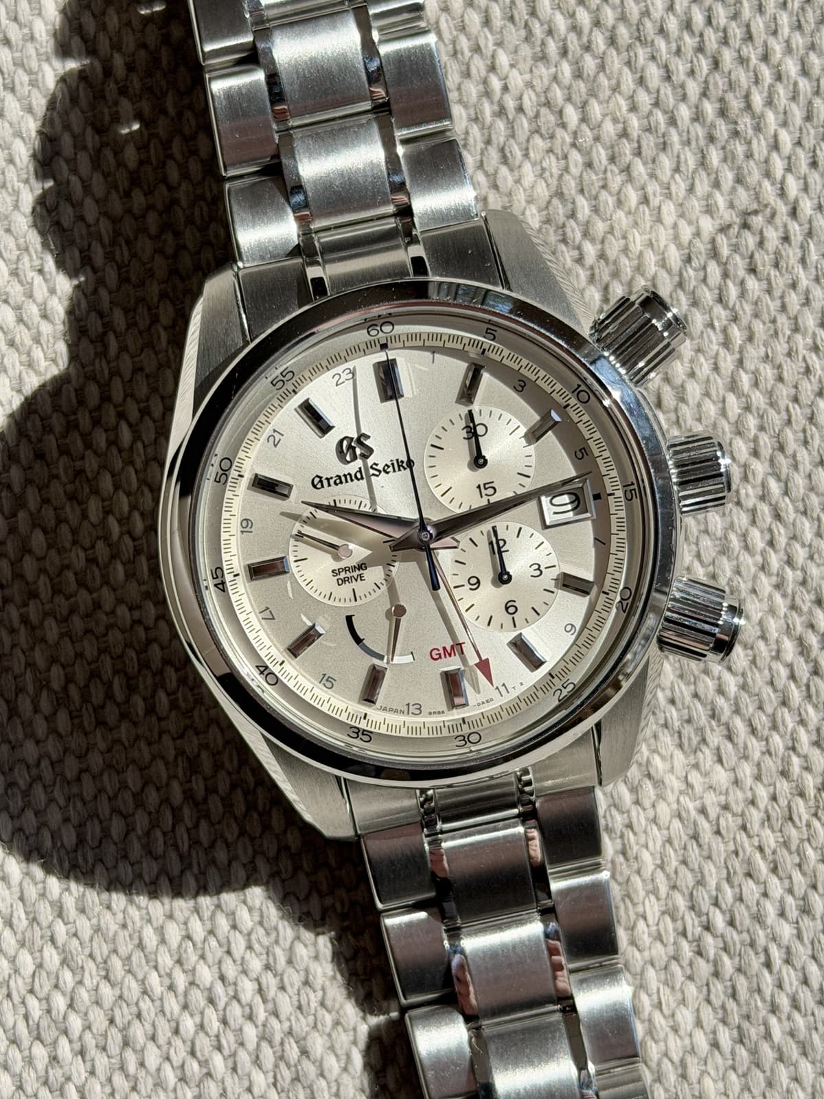 [WTS] Grand Seiko SBGC201 Spring Drive GMT Chronograph - 43.5mm, Microadjust Clasp, 8.6" Bracelet, Screwdown Crown & Pushers, Sapphire Display Back, Box & Papers Excellent Condition