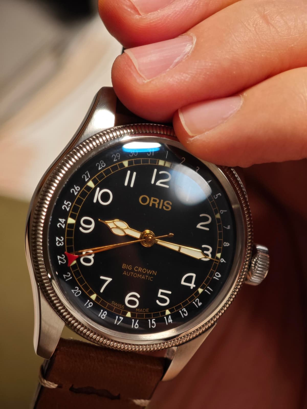 [WTS] Oris Big Crown Pointer Date stil under warranty until Mai 2027, near mint, just got it back after a polishing service and new movement 1300€ full set, both strap band news never worn them