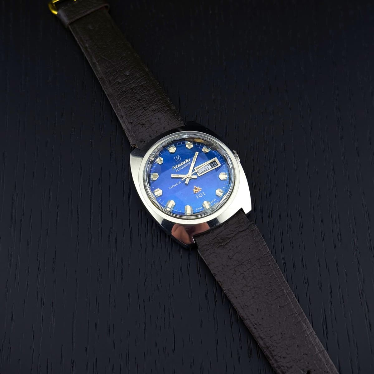 [WTS] Nivada 101 70s Faceted Crystal, Blue Dial and Day-Date