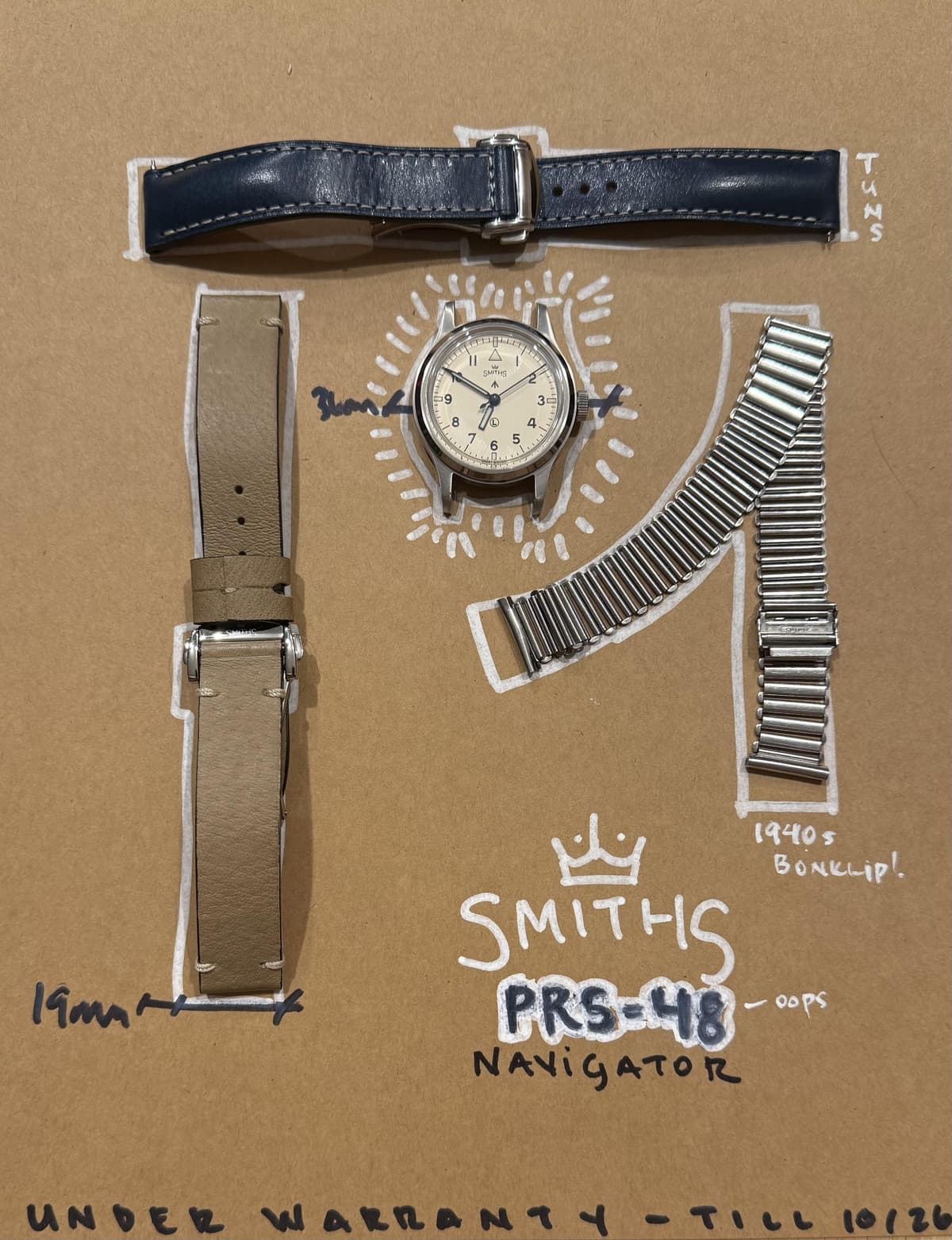 [WTS/WTT] Smiths PRS-48 Navigator in white, with 1950s Bonklip