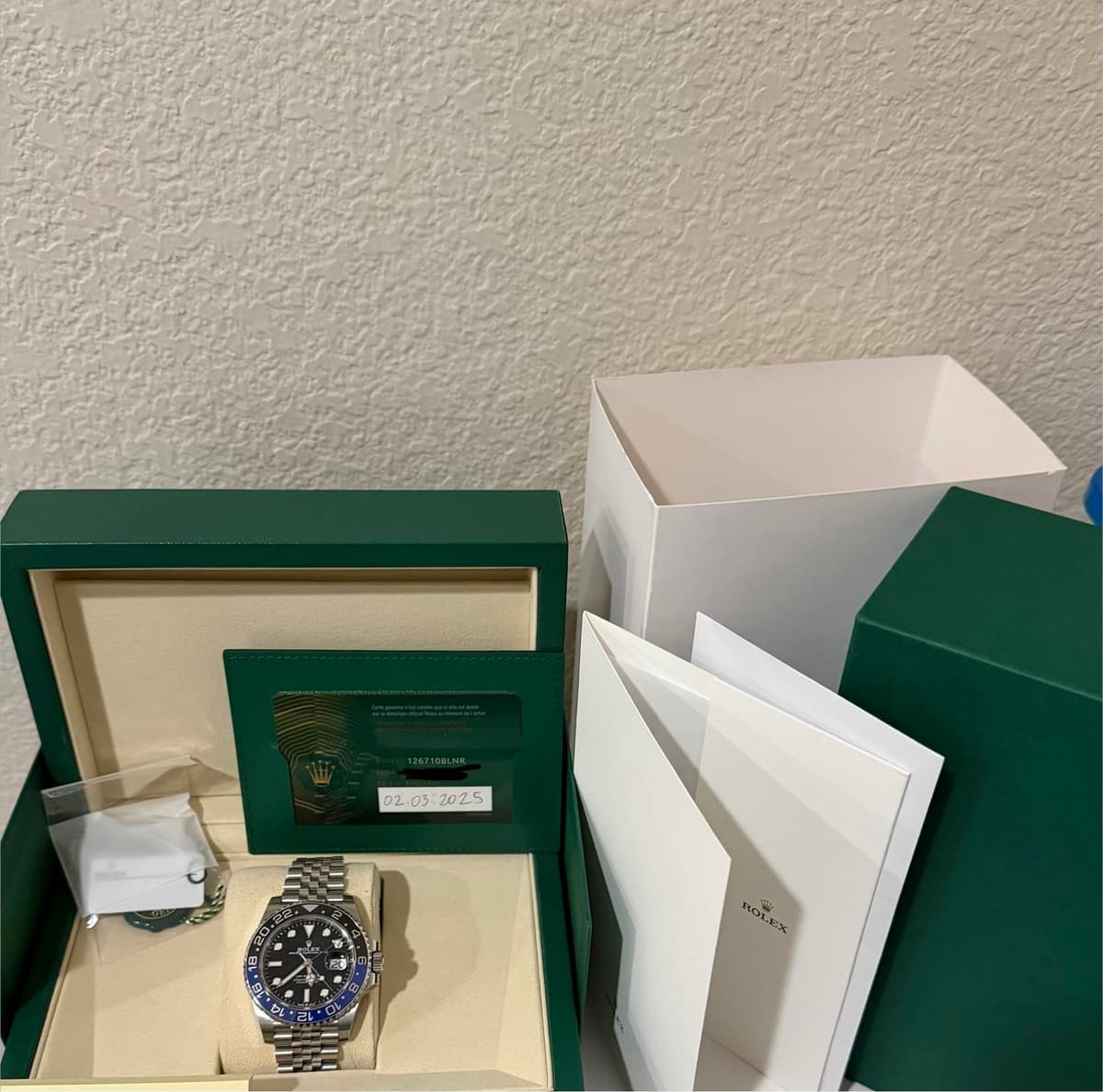 [WTS] 2025 Rolex GMT-Master II “Batgirl” BLNR – Full Set + Receipt – Excellent Condition ($18600)
