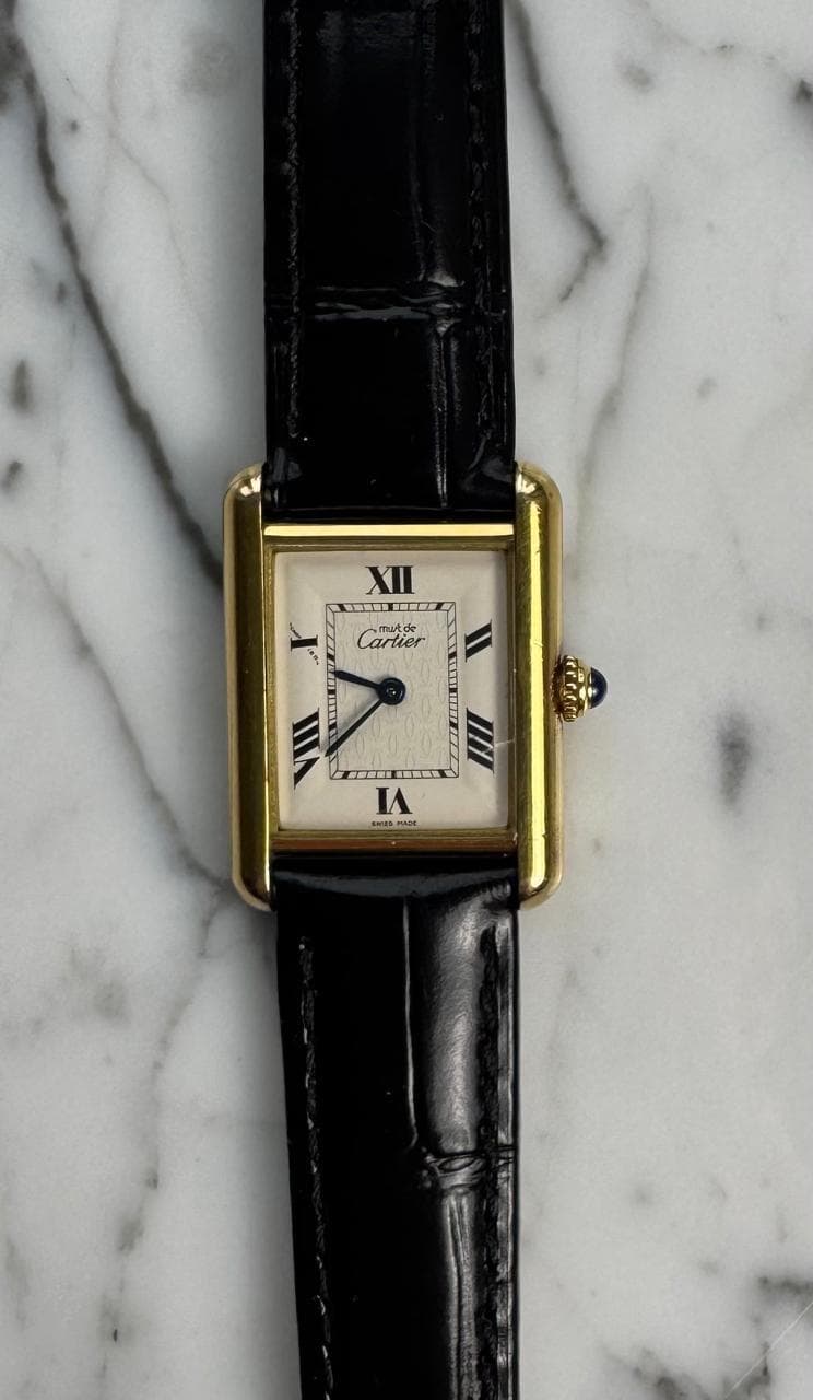 [WTS] Cartier Tank Vermeil Gold Plated Quartz White Roman Dial