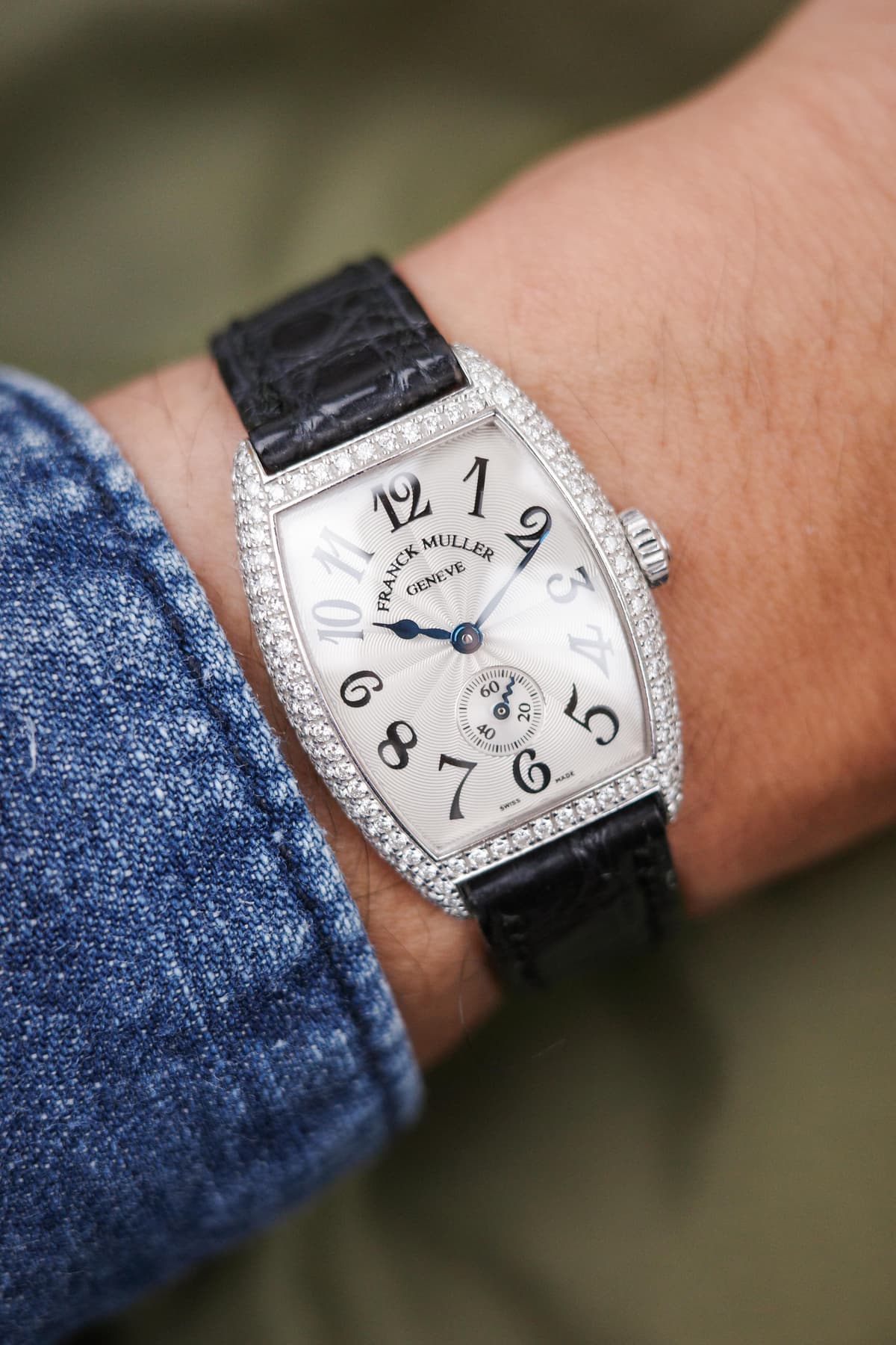 [WTS] frank muller ladies 35x24mm. Original strap and buckle. White gold 18K. Manual wind movement. Shipped from San Salvador, via UPS insured. Price includes tariffs. $4700 no trades.