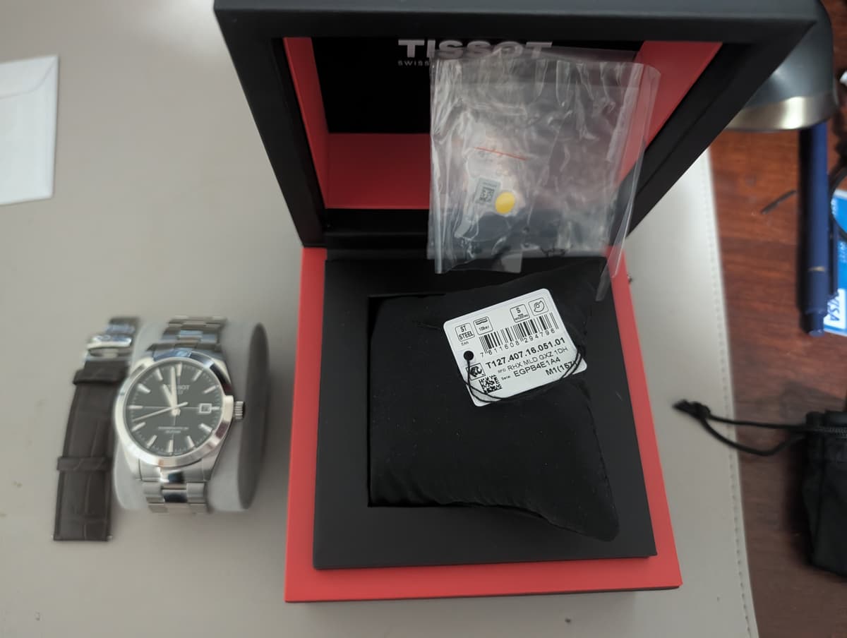 Tissot Gentleman Black 2 straps T127.407.16.051.01
