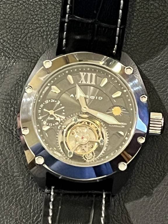 FS Android Virtuoso Tourbillon AD3310 Tungsten GMT Sun Moon – Limited Edition 91/500 – with crown/stem issue