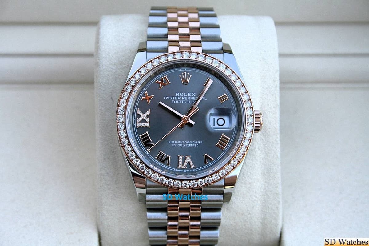 FS: Rolex 126281RBR Datejust Slate Diamond Dial Diamond Bezel