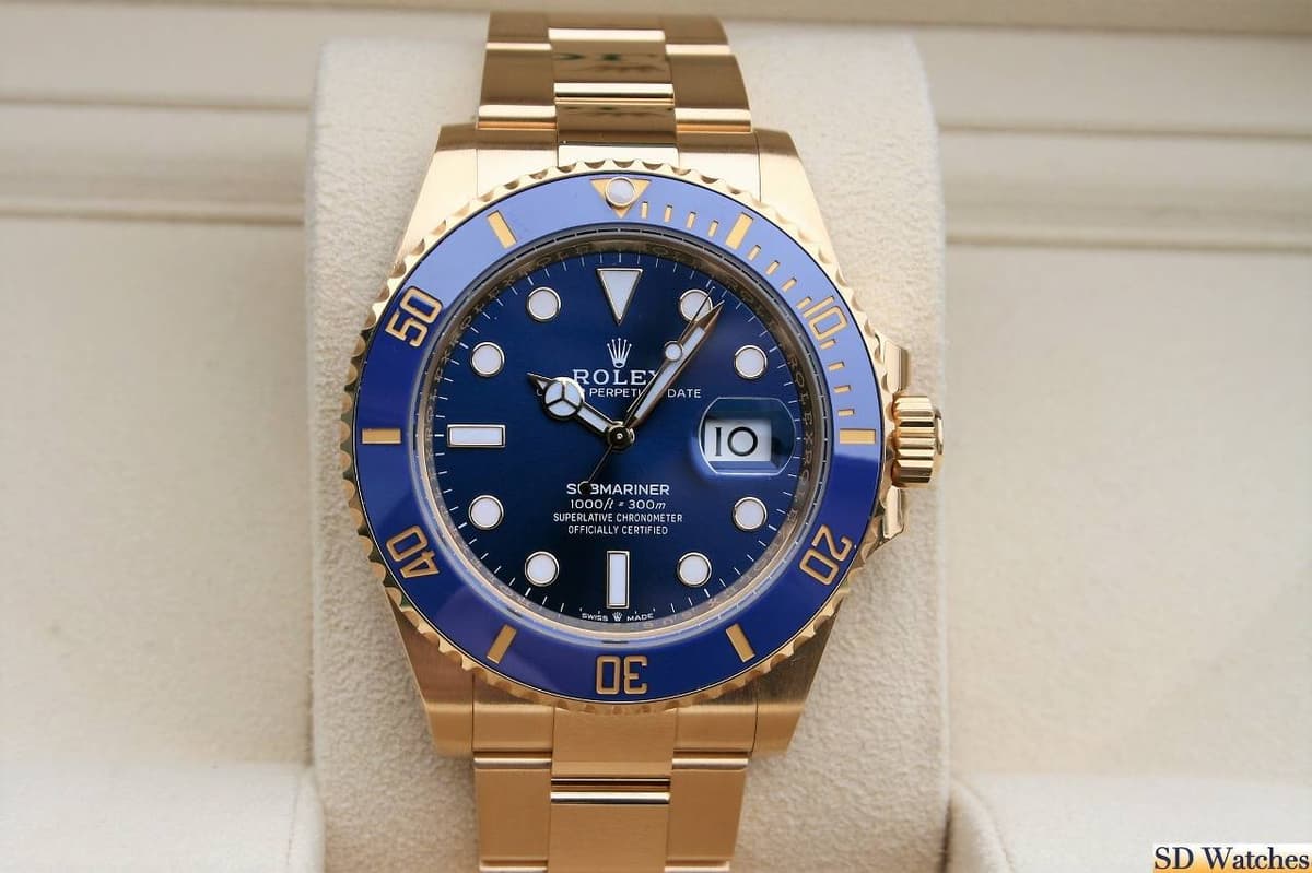 FSOT: ROLEX 126618 SUBMARINER BLUE 18K YELLOW GOLD