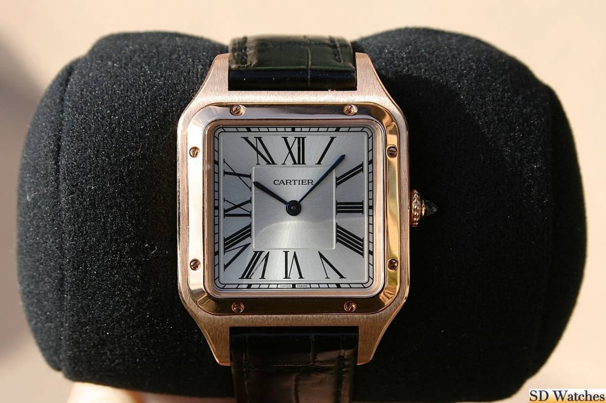 FS: CARTIER WGSA0021 SANTOS DUMONT WATCH LARGE 18K ROSE GOLD