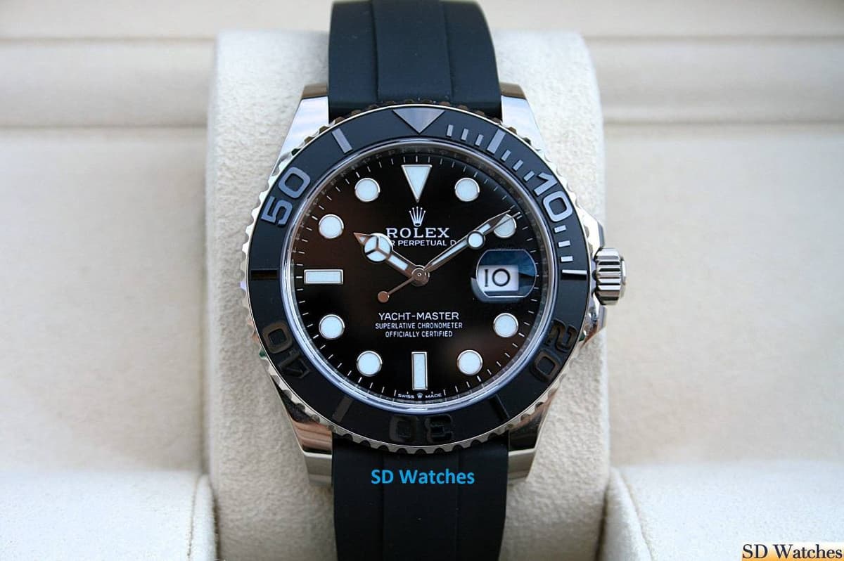 FS: ROLEX 226659 YACHTMASTER 42MM WATCH WHITE GOLD OYSTERFLEX