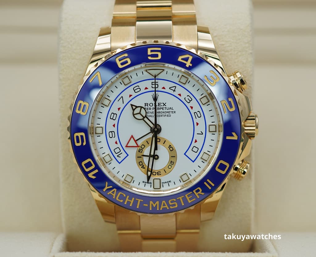 FSOT:MINT Rolex 116688 YACHTMASTER 2 YELLOW GOLD NEWER DIAL 2022 WARRANTY FULL SET