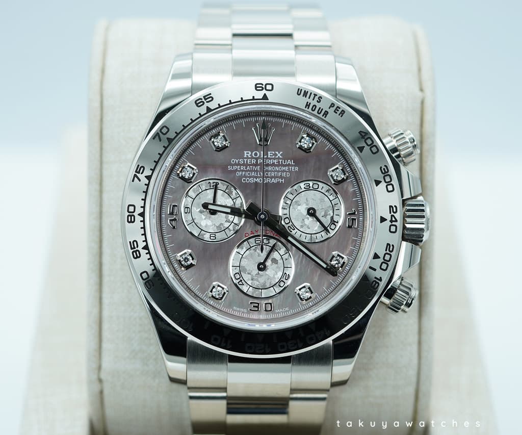 FSOT: Rolex 116509 DAYTONA 18K WHITE GOLD TAHITIAN MOP DIAMOND DIAL 2021 FULL SET