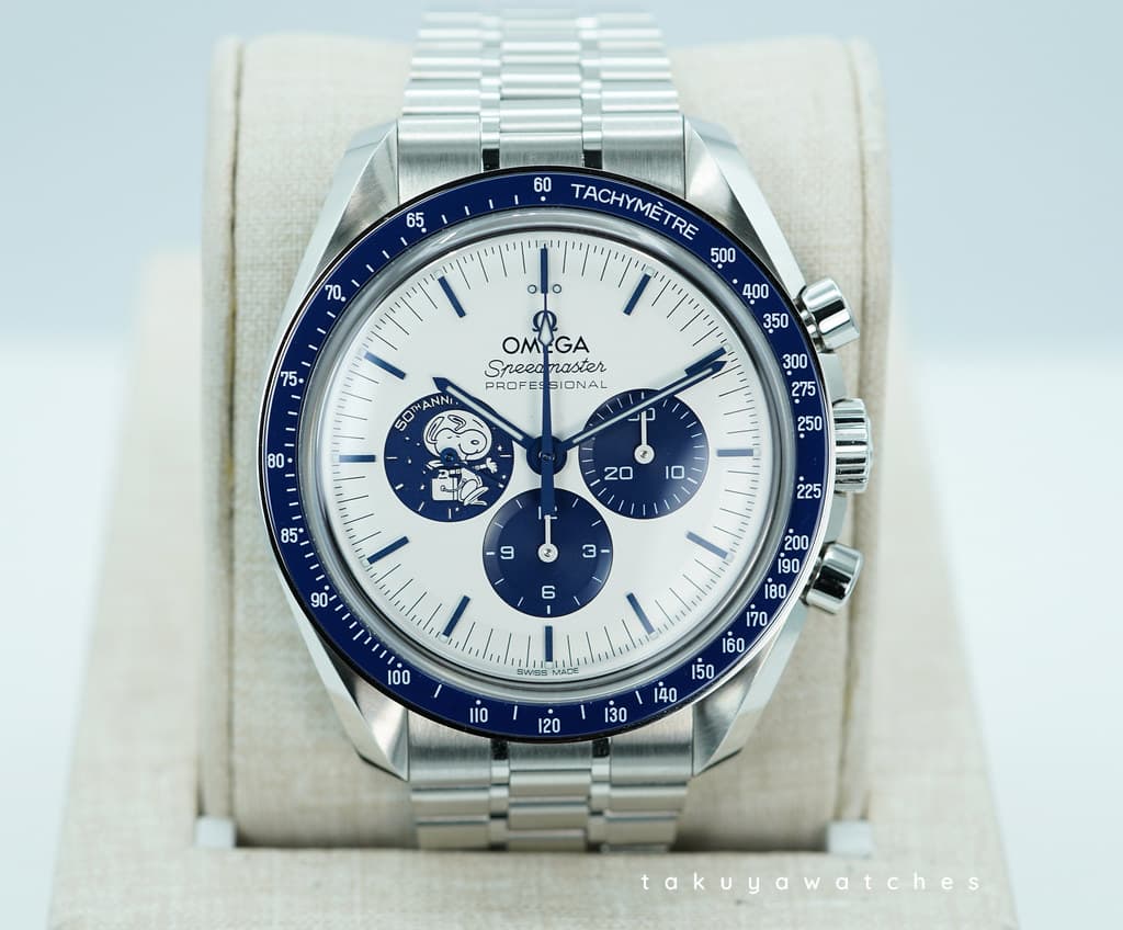 FSOT:MINT Omega SPEEDMASTER SILVER SNOOPY AWARD 50TH ANNIVERSARY EXTRA 3861 BRACELET