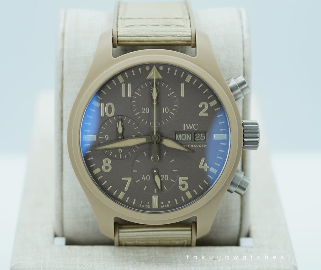 FSOT: Iwc IW389402 PILOT WATCH CHRONOGRAPH TOP GUN MOJAVE DESERT 2023 FULL SET