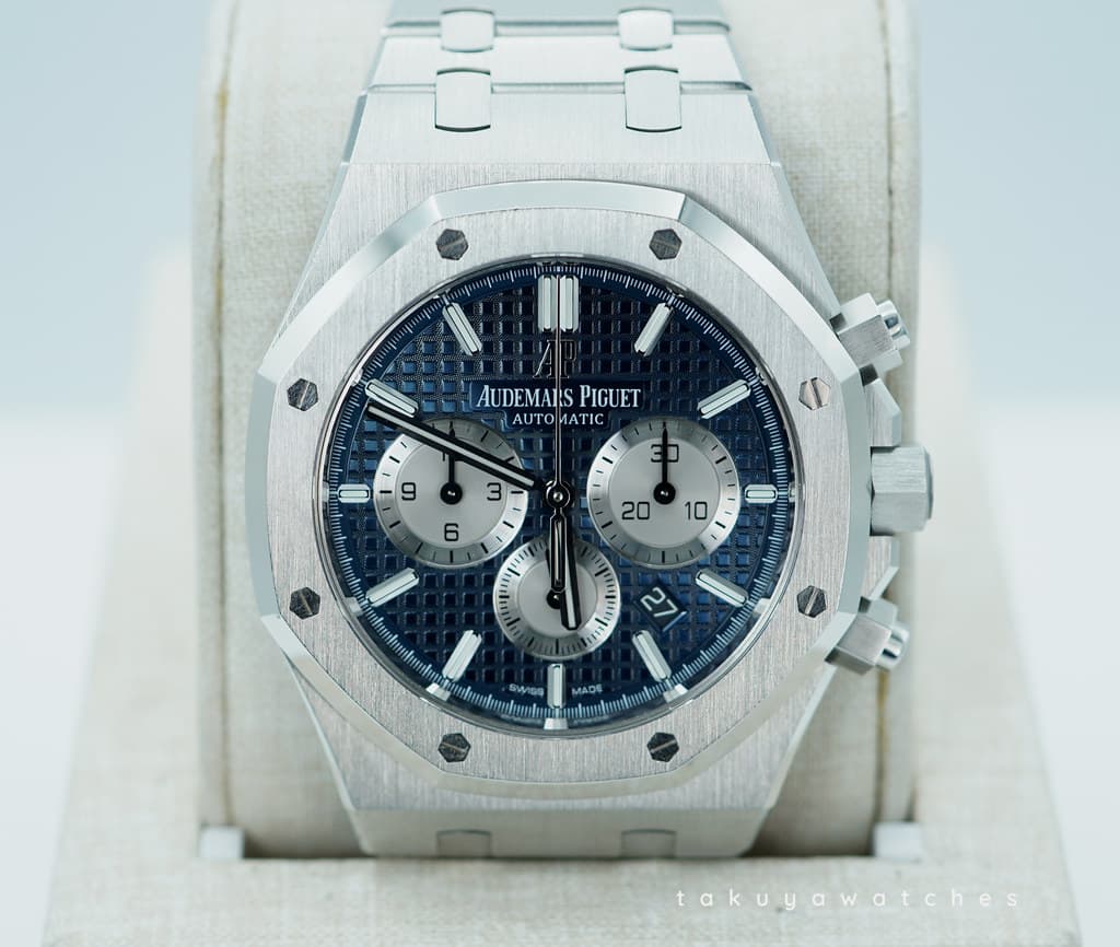 FSOT: Audemars PIGUET ROYAL OAK CHRONOGRAPH BLUE DIAL 26331ST FULL SET