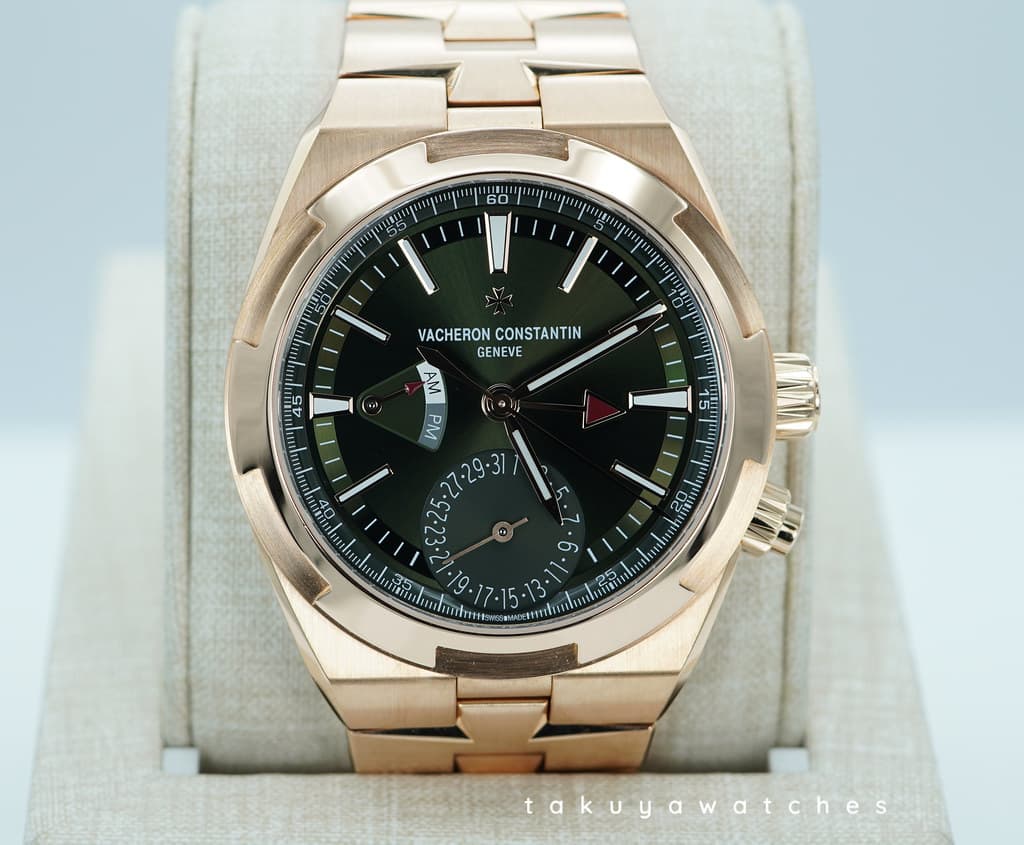 FSOT: Vacheron CONSTANTIN OVERSEAS 7920V DUAL TIME ROSE GOLD GREEN DIAL 2025 FULL SET