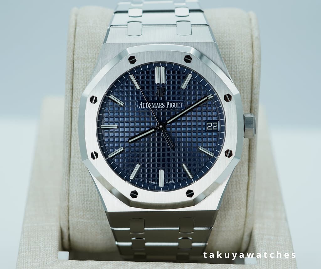 FSOT: Audemars PIGUET ROYAL OAK 15500ST STAINLESS STEEL BLUE DIAL 2021 FULL SET