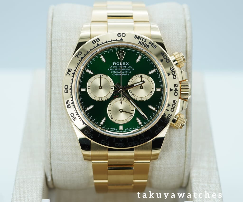 FSOT:MINT Rolex 126508 DAYTONA JOHN MAYER YELLOW GOLD NEW GREEN DIAL 2025 FULL SET