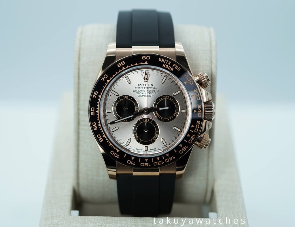 FSOT: Rolex 126515LN DAYTONA 18K ROSE GOLD OYSTERFLEX SUNDUST DIAL 2024 FULL SET