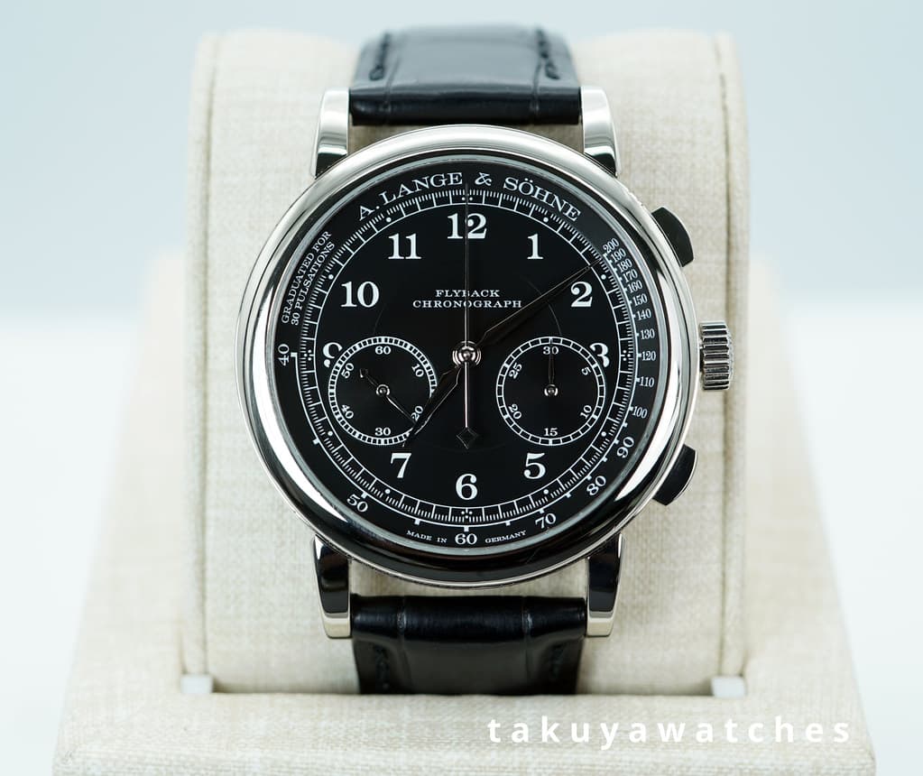 FSOT: A. Lange & Sohne LANGE 1815 CHRONOGRAPH 18K WHITE GOLD BLACK DIAL 2020 FULL SET