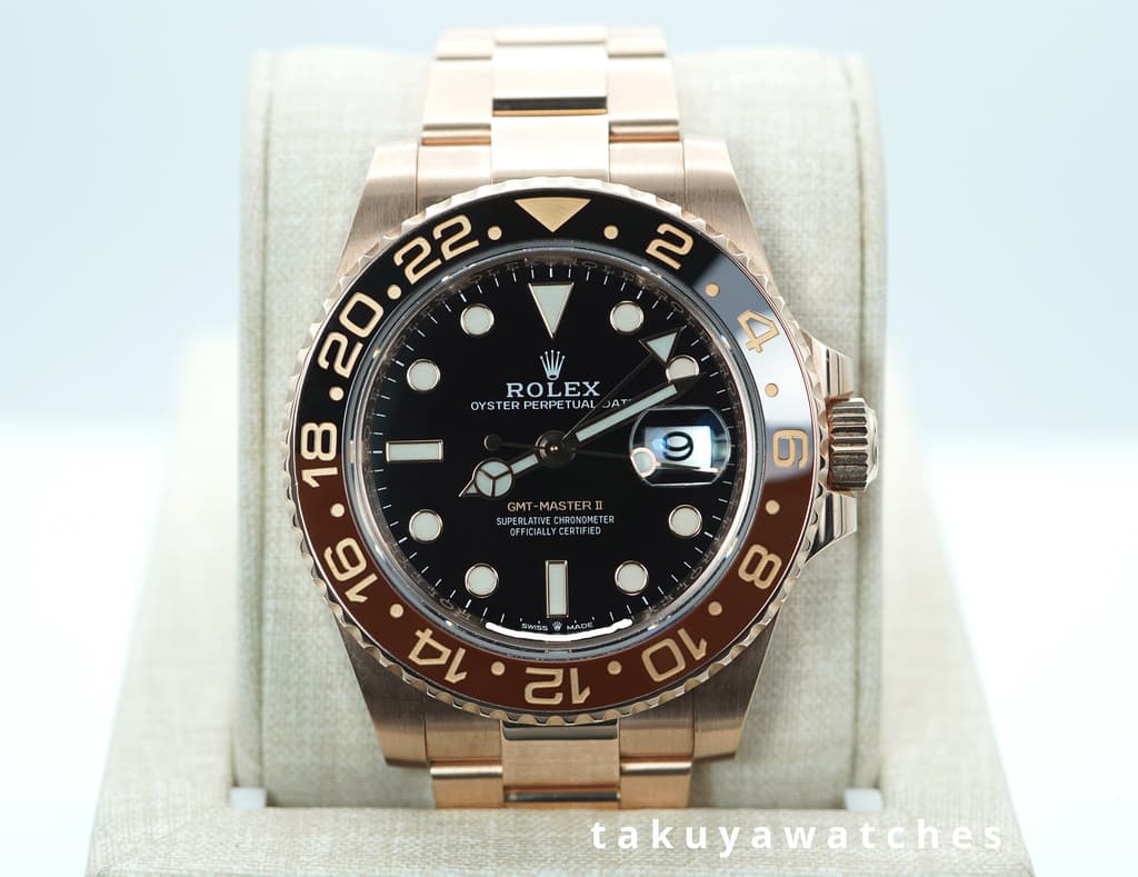FSOT: Rolex 126715CHNR GMT MASTER II 18K ROSE GOLD ROOTBEER CERAMIC 2021 FULL SET