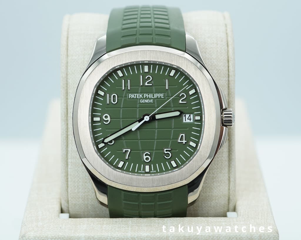 FSOT: Patek PHILIPPE 5168G AQUANAUT 18K WHITE GOLD GREEN DIAL 2022 FULL SET