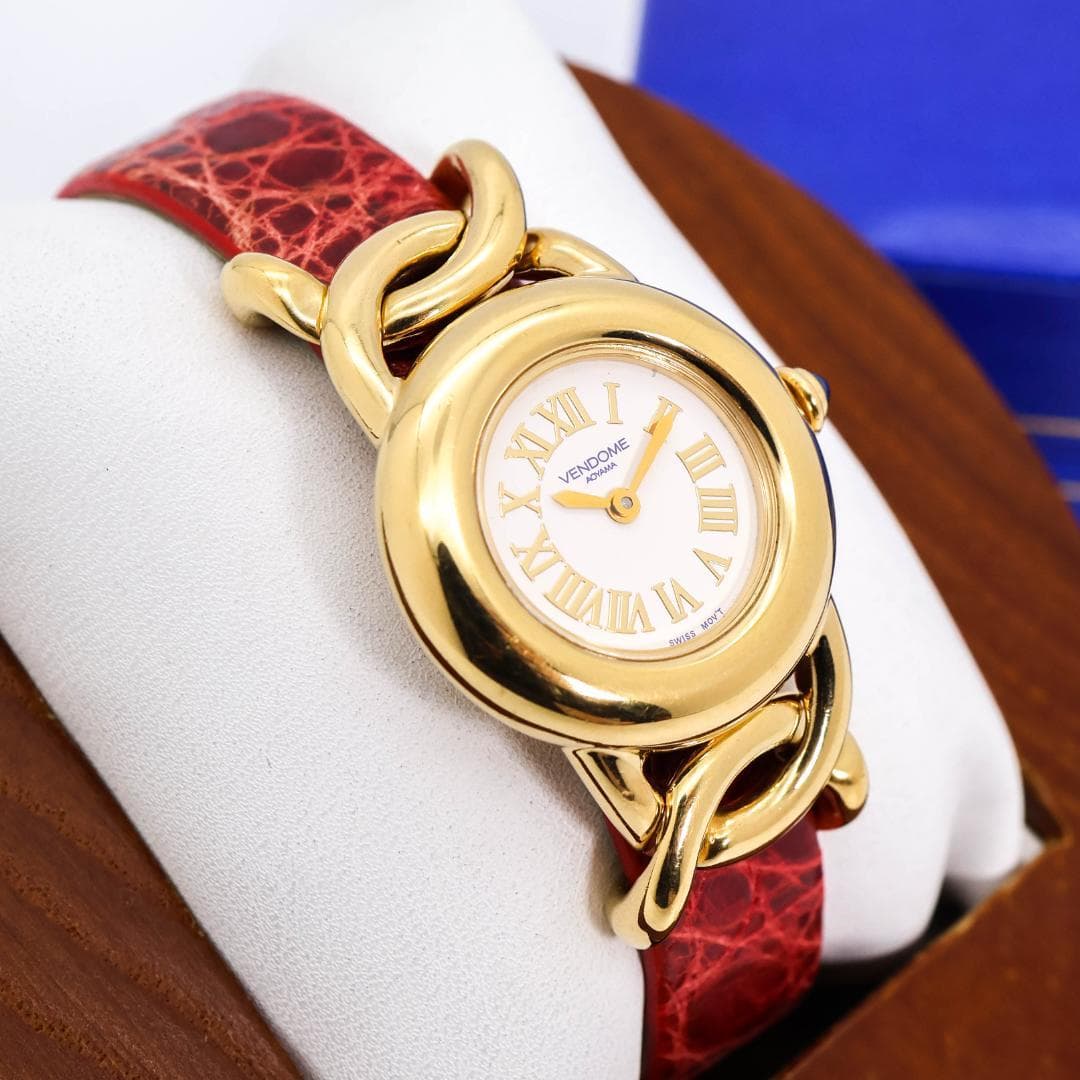 VENDOME AOYAMA watch gold plated with outer box  ,19890