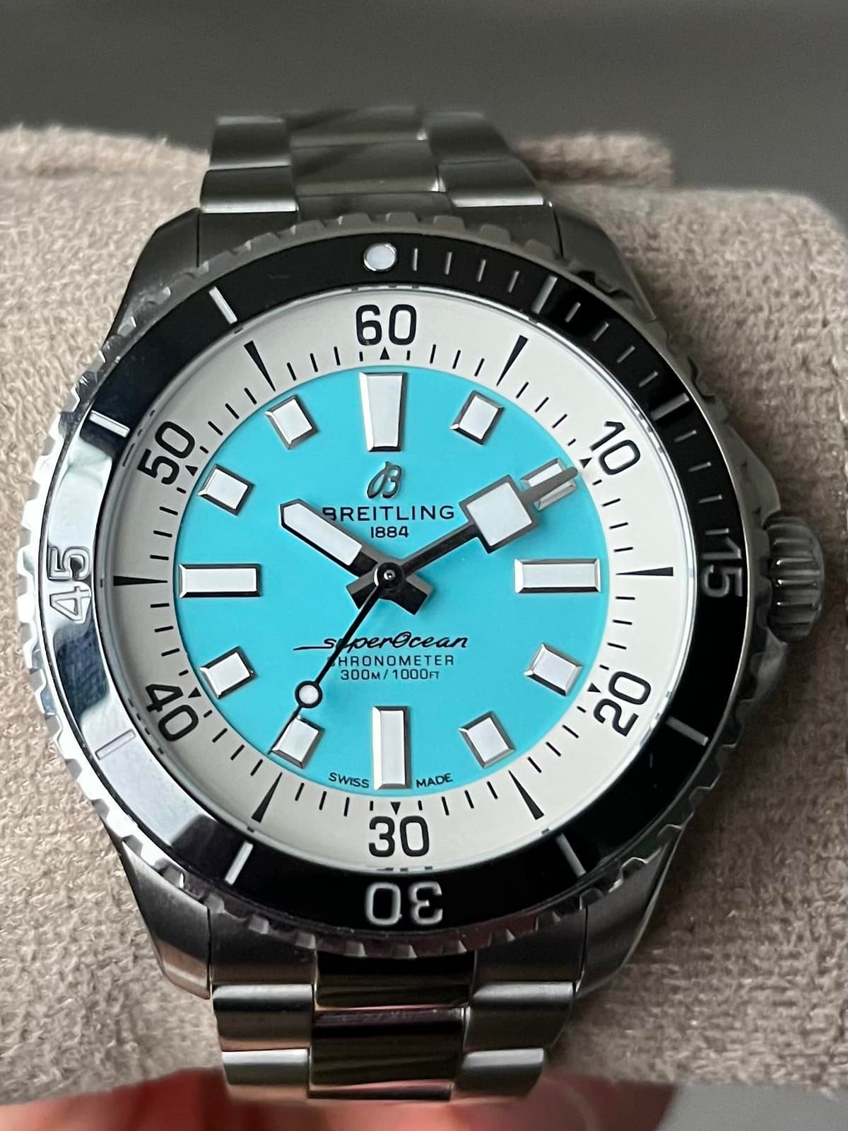 [WTS][US] Breitling Superocean Automatic 44 - Sky Blue Dial - 44mm - A17376211L2A1 - Full Set