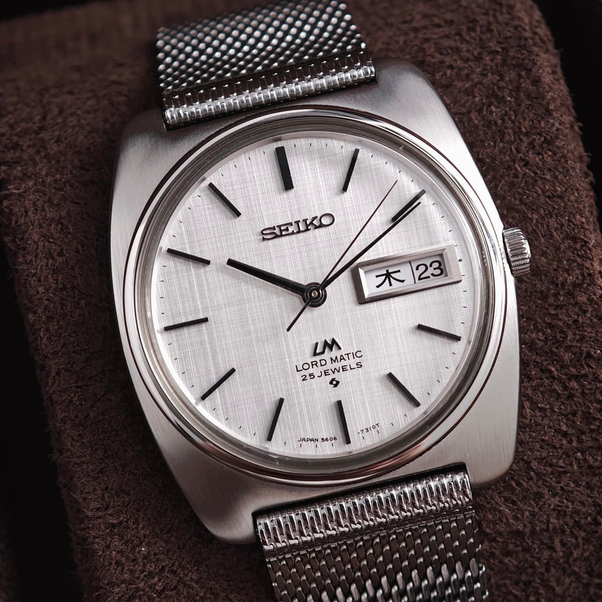 [WTS] Vintage Seiko 1969 Lord Matic (LM) 5606-7130 Linen Dial | Cushion Case | Plastic Quickset Star Replaced | Serviced | $325 (Shipping Included)