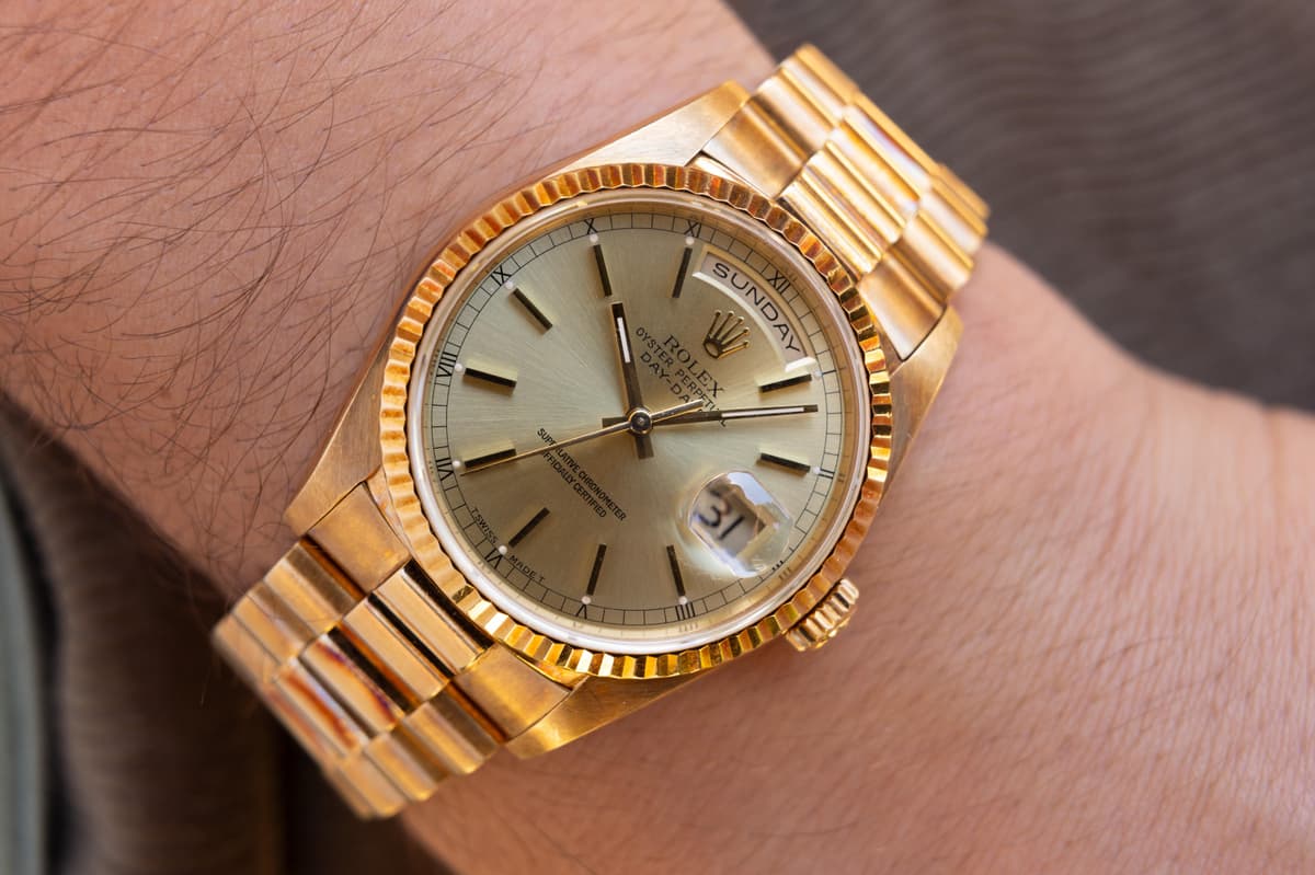 [WTS] 1991 Rolex Day-Date Ref. 18238 | Champagne Dial | Rose Patina