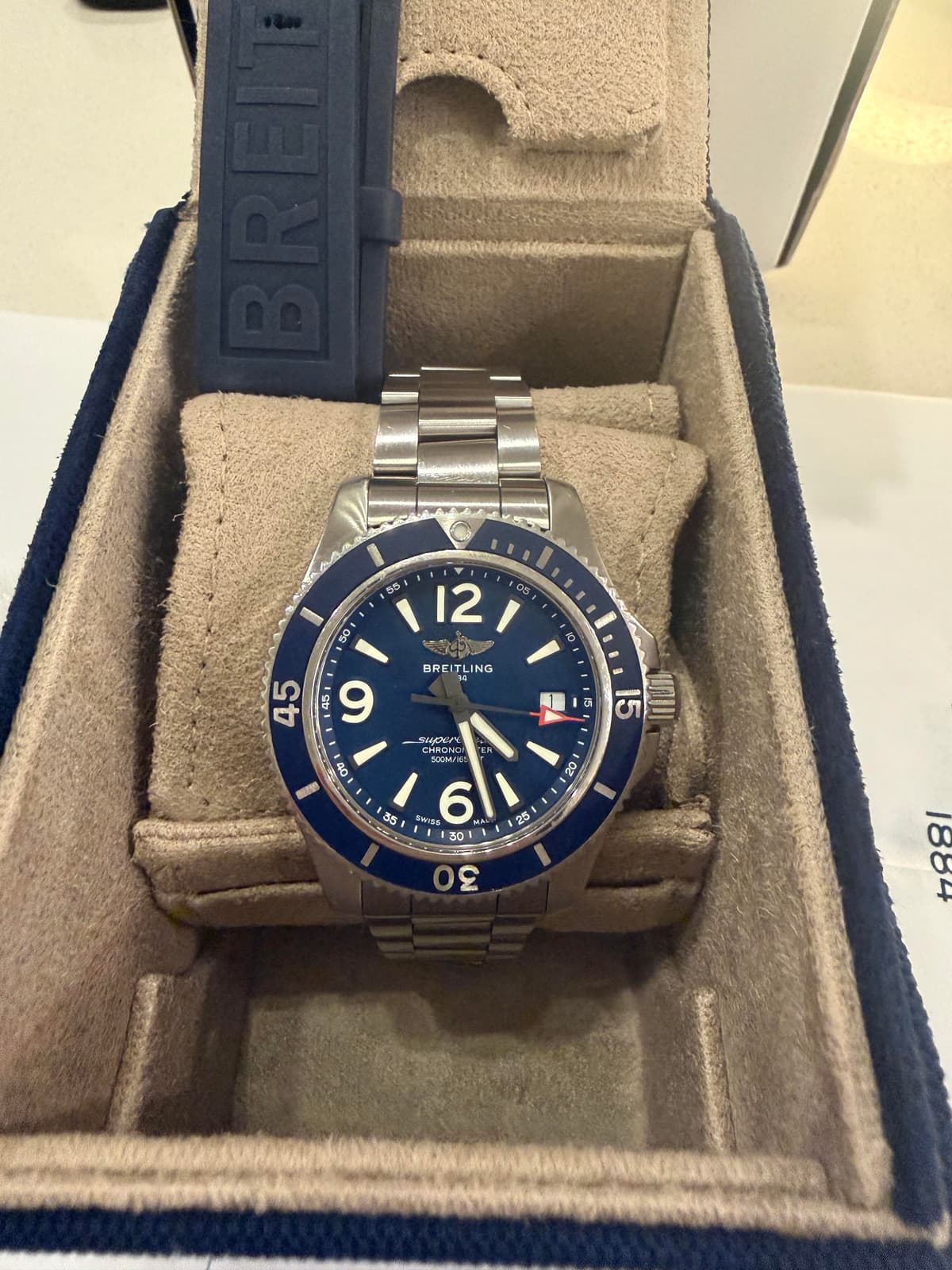 [WTS] Breitling Superocean 42 Blue - A17366 FULL SET + OEM RUBBER STRAP