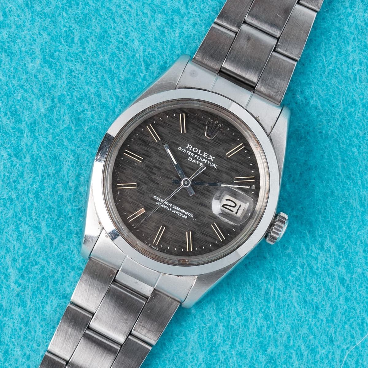 [WTS] 1971 Rolex Oyster Perpetual 1500 Gray Mosaic Dial - Box and Papers